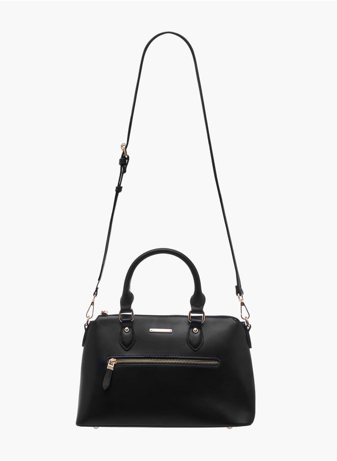 Celeste Women Solid Tote Bag with Double Handle and Zip Closure  - Image 2