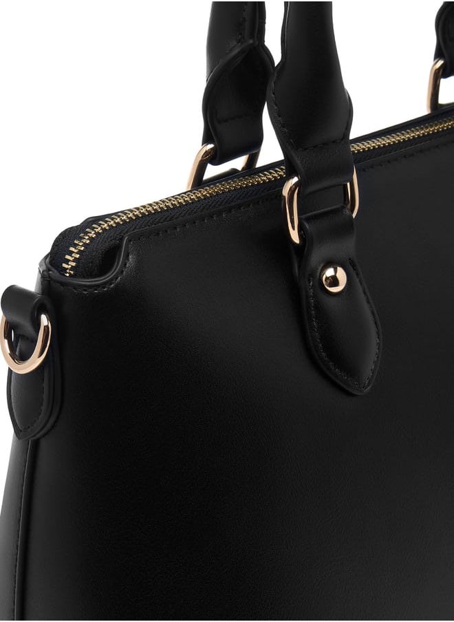 Celeste Women Solid Tote Bag with Double Handle and Zip Closure  - Image 5