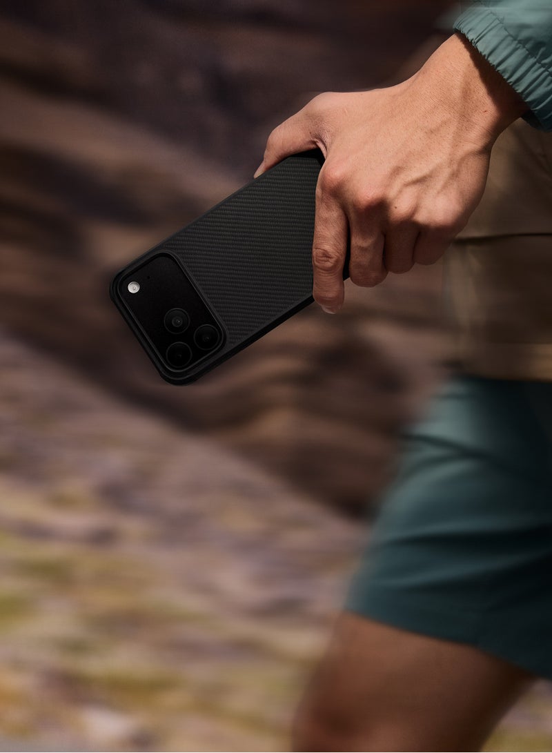 بيتاكا حافظة Aramid ProGuard لـ iPhone 17 Pro Max / متوافقة مع MagSafe / حافظة حماية بمعيار عسكري / مقاومة للخدوش / مزيج من ألياف الأراميد 600D وTPU / غطاء خلفي / وسادة زوايا مقوسة - أسود/رمادي - Image 4