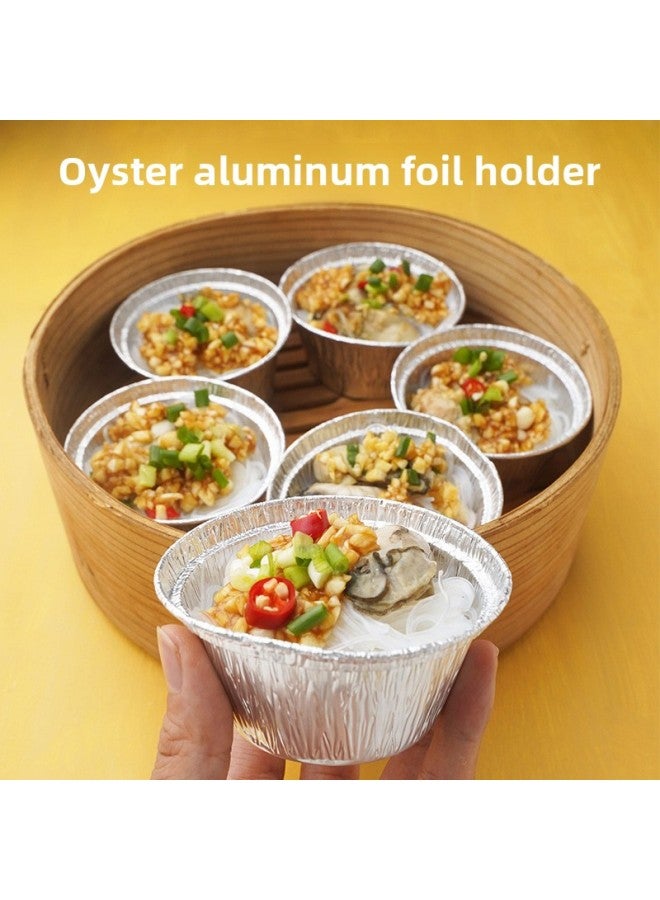 Tin Paper Box Air Fryer Special Tin Paper Plate Egg Tart Aluminum Foil Cup Oven Disposable Household Oyster Tin Paper Box-Specifications:(50 Packs) Medium [applicable To All Fryer]]  - Image 2