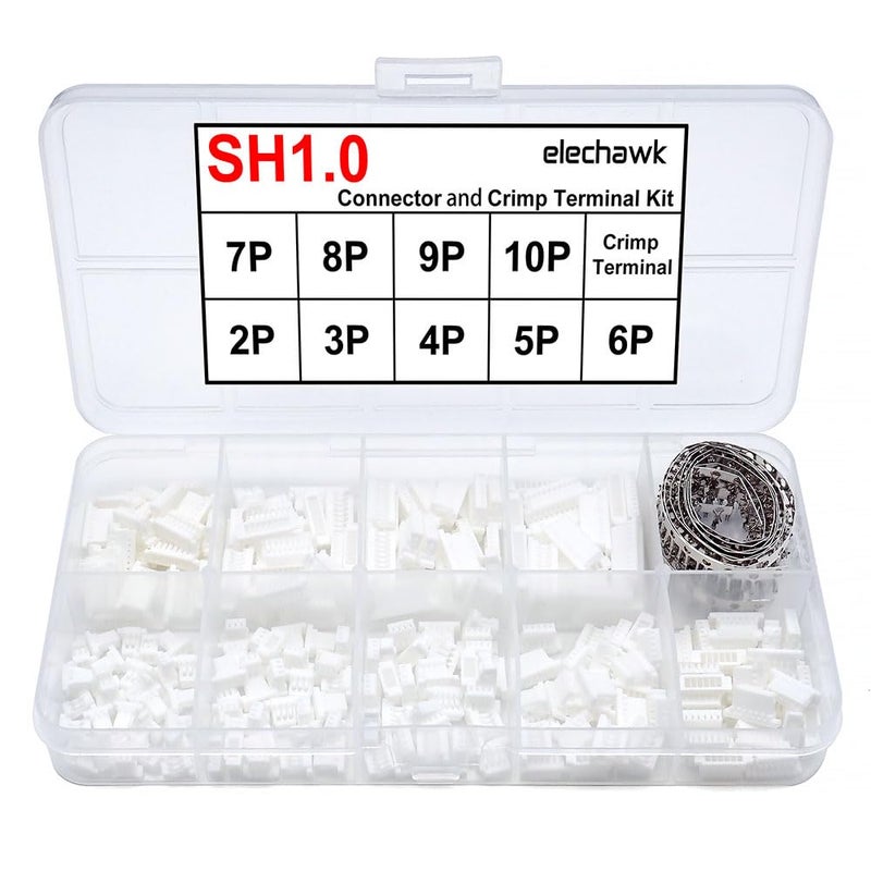 elechawk SH10 Connectors and Crimp Terminal kit Compatible with JST SH Connectors Plugs 10mm Pitch for I2C Qwiic Stemma QT Wire Flight Controller F405 H7 - Image 2