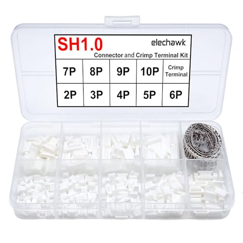 elechawk SH10 Connectors and Crimp Terminal kit Compatible with JST SH Connectors Plugs 10mm Pitch for I2C Qwiic Stemma QT Wire Flight Controller F405 H7 - Image 1