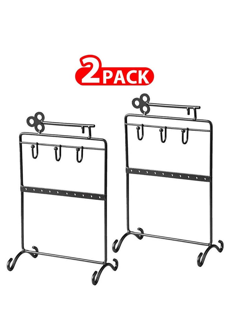 MARGOUN 2 Pack For Earrings Organizer Jewelry Display Iron Stand Black - Image 1