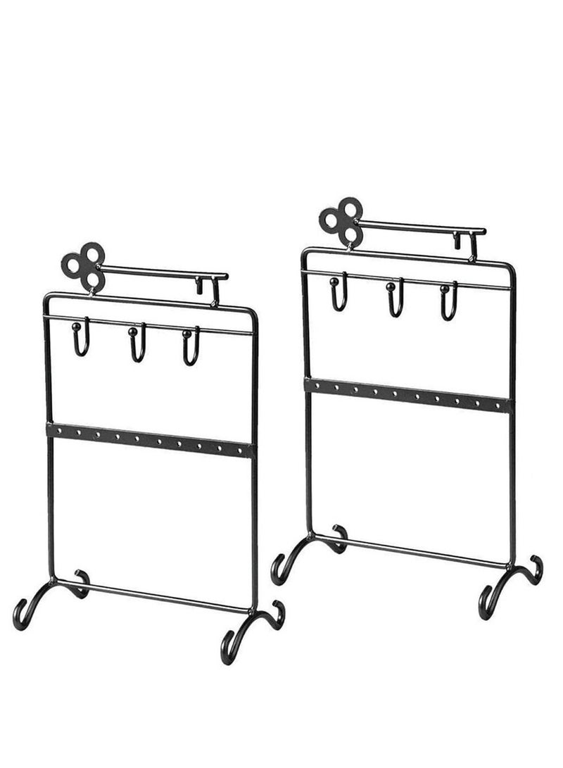 MARGOUN 2 Pack For Earrings Organizer Jewelry Display Iron Stand Black - Image 2