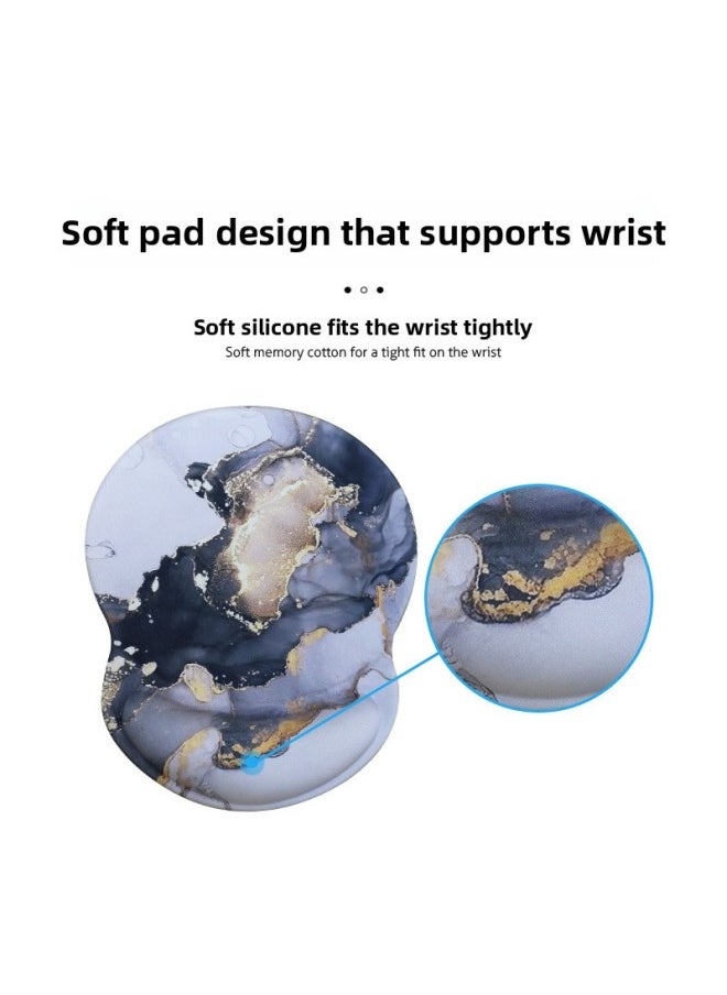 Generic - Silicone Memory Foam Wrist Mouse Pad Bowl Rack Wrist Hand Pad Gourd Shape Hand Pad Wrist Pad-pattern:wrist Mouse Pad - Image 1