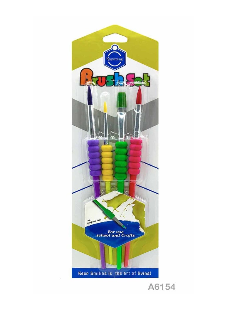 Keep Smiling Paint Brushes with Super soft grip  - Image 1