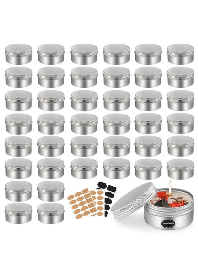LIYAR 3oz Tins Aluminum Tin Can 20 Pack Salve Tins Metal Tins, 3 oz Tins with Lids Refillable Containers With Screw Top and Labels for Salve,Candle,Spices or Balms(Silver) - Image 1