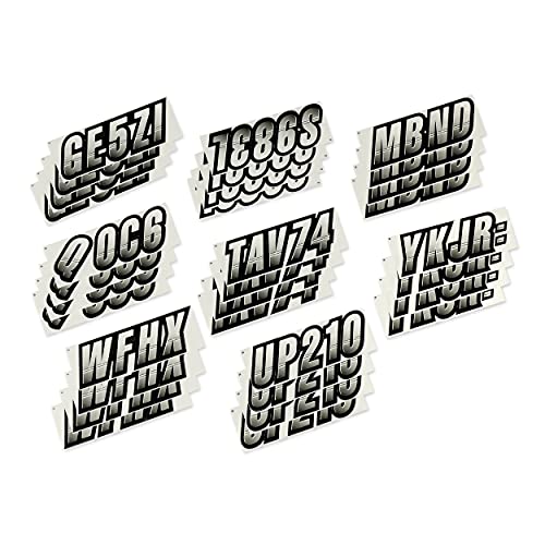 Stiffie Techtron Transparent/Black 3" DOT Decal Kit Registration Numbers Vinyl Lettering Semi Truck Tractor Trailer Decals - Image 4