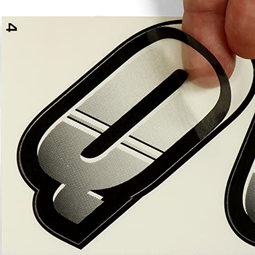 Stiffie Techtron Transparent/Black 3" DOT Decal Kit Registration Numbers Vinyl Lettering Semi Truck Tractor Trailer Decals - Image 5