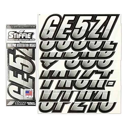 Stiffie Techtron Transparent/Black 3" DOT Decal Kit Registration Numbers Vinyl Lettering Semi Truck Tractor Trailer Decals - Image 2