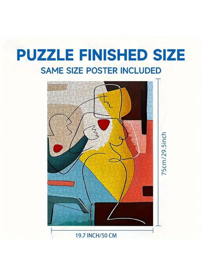 1000 Pcs Abstract Colorful Puzzle For Adults Educational Family Entertainment Game - Image 3