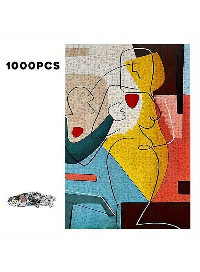 1000 Pcs Abstract Colorful Puzzle For Adults Educational Family Entertainment Game - Image 1