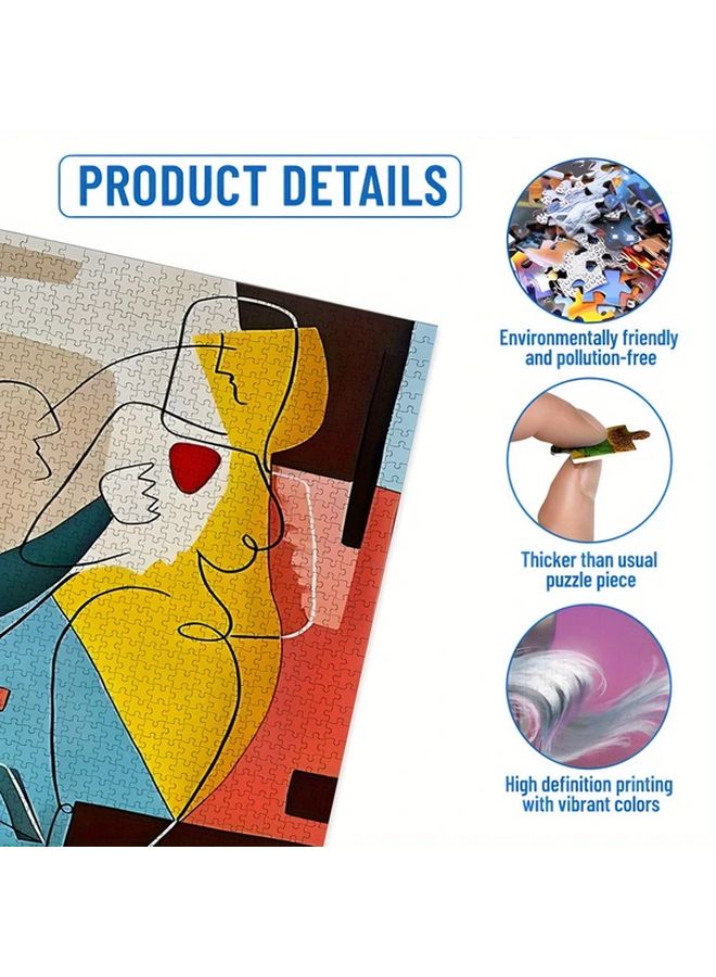 1000 Pcs Abstract Colorful Puzzle For Adults Educational Family Entertainment Game - Image 5