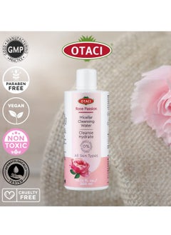 OTACI OTACI Rose Passion Micellar Cleansing Water, Face Cleansing Makeup Skin Remover Wash Rosewater Hydrating Moisturizer  - Image 2