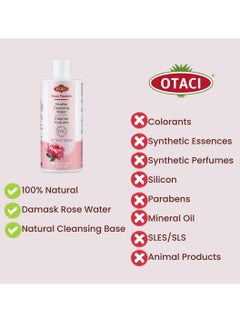 OTACI OTACI Rose Passion Micellar Cleansing Water, Face Cleansing Makeup Skin Remover Wash Rosewater Hydrating Moisturizer  - Image 4