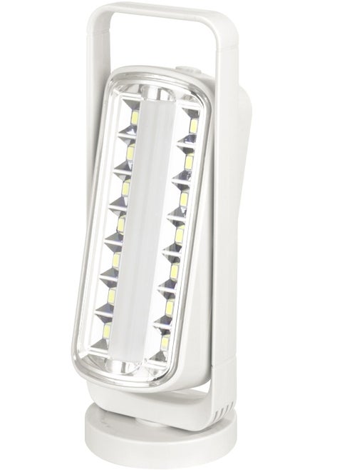 Solar Rechargeable LED Lantern with BuiltIn Solar Panel for Charging  Rechargeable Appliance with Charging Indicator  Up to 3 Hours Working Time  Best for Indoors and Hiking SEL-693 White