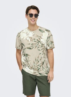 Only & Sons Onsklop Floral Print T-Shirt  - Image 1