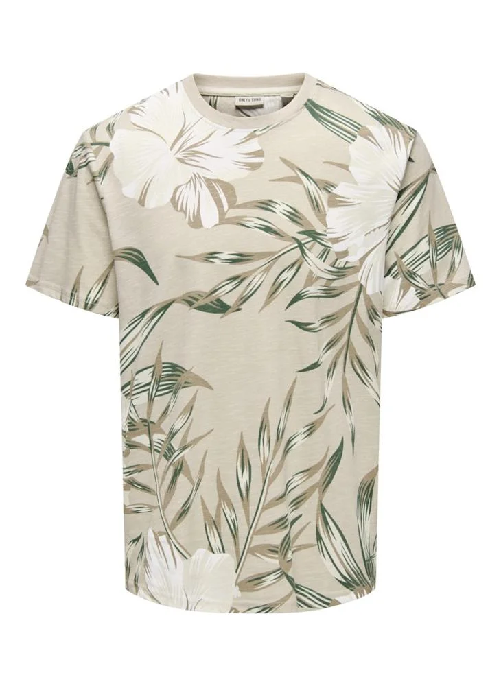 Only & Sons Onsklop Floral Print T-Shirt
