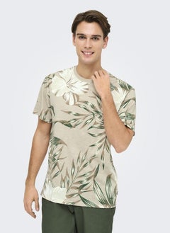 Only & Sons Onsklop Floral Print T-Shirt  - Image 3