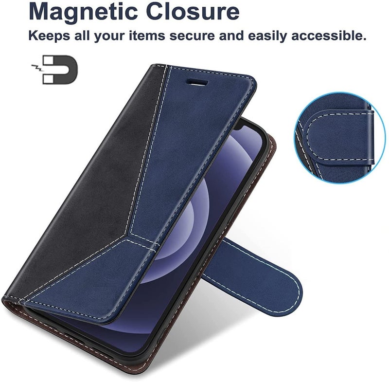 ClickCase Trend Series for Poco X4 Pro 5G Leather Wallet Flip Case Magnetic Closure Flip Cover for for Poco X4 Pro 5G (Navy Blue) - Image 2