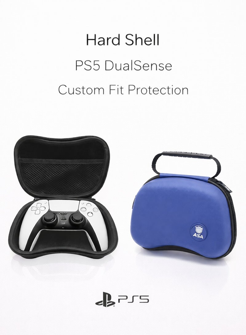ASA Hard Shell Controller Carrying Case Compatible with PS5 DualSense Wireless Controller, Protective Travel Storage with Zipper, Handle and Accessory Pocket - Image 1