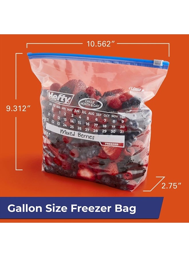 Hefty Slider Freezer Calendar Bags, Gallon Size, 100 Total Bags, 25 Count (Pack of 4) - Image 2