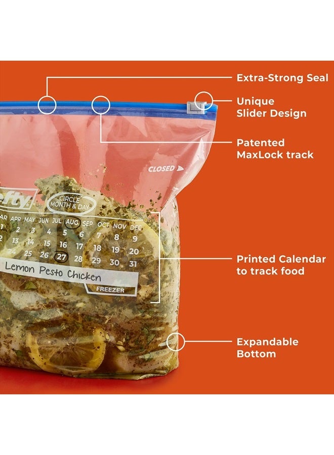 Hefty Slider Freezer Calendar Bags, Gallon Size, 100 Total Bags, 25 Count (Pack of 4) - Image 4