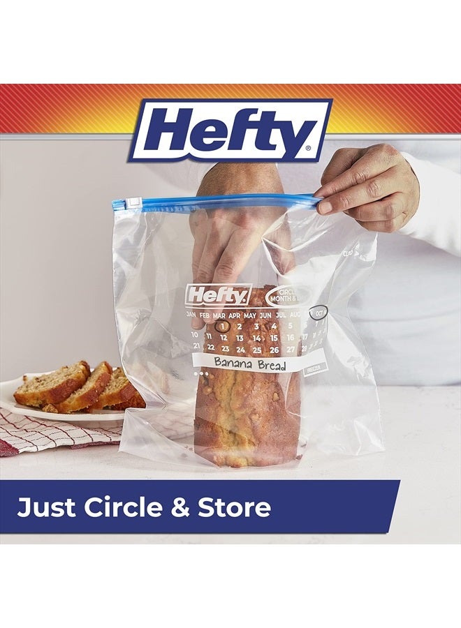 Hefty Slider Freezer Calendar Bags, Gallon Size, 100 Total Bags, 25 Count (Pack of 4) - Image 5