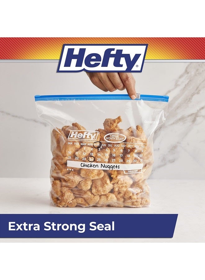 Hefty Slider Freezer Calendar Bags, Gallon Size, 100 Total Bags, 25 Count (Pack of 4) - Image 3