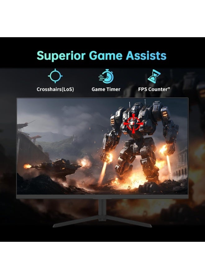بيسري شاشة 24 بوصة ، سريع IPS 1080p 144Hz 1ms ، 125.25٪ sRGB ، HDR ، شاشة الكمبيوتر الشخصي للألعاب بلا حدود ، FreeSync و G-Sync ، HDMI DP ، دعم Vesa ، العناية بالعين للاعبين - Image 3