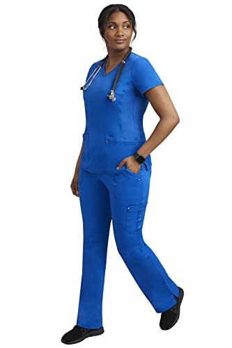 Healing Hands Women's Scrub Pant Tori Cargo Bottoms with 5 Pockets and 2-Way Stretch Fabric Plus Size 9133, 2XL, Royal - Image 3