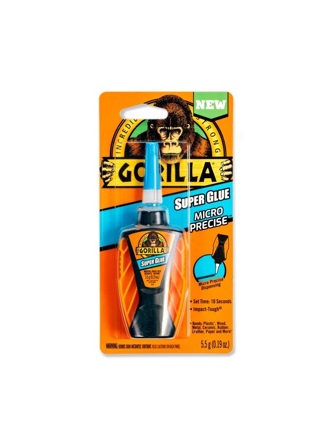 Gorilla غراء سوبر دقيق من غوريلا، 5.5 جرام، شفاف، (عبوة من 1)، 102812 - Image 1