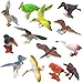 SmilerSmile Animal Assorted Mini Plastic Figures Toy Set Educational Party Cake Topper Goody Bag Filler 12pcs Bird - Image 2