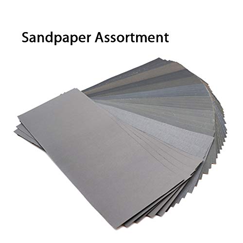 BAISDY 45Pcs Wet Dry Sandpaper, 400/600/ 800/1000/ 1200/1500/ 2000/2500/ 3000 Grit Assorted Sanding Sheets for Automotive Polishing, Metal Sanding, Wood Furniture Finishing, 9 x 3.6 Inch by BAISDY - Image 5