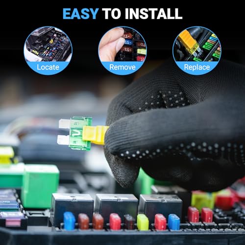AKOSN Micro2 (Dual Blade) / APT, ATR/Car Fuse Assortment Kit, 35 Pieces, M2 Automotive Blade Fuse, 7 Current Ratings - 5A/ 7.5A/ 10A/ 15A/ 20A/ 25A/ 30A. - Image 4
