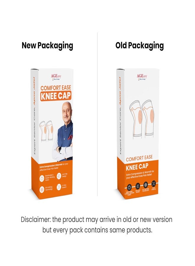 AGEasy (Max Group Knee Cap for Men & Women | Support for Gym, Sports & Pain Relief | 4-Way Stretch, Anti-Slip, Inner Cotton Lining | Knee Sleeves for Squats, Running & Cycling (XL) - Image 2