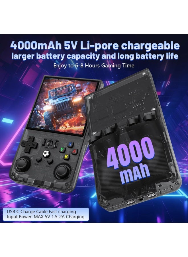 MUNTAQI Handheld Game Console with 4.0" 720x720 HD Screen, 64-Bit Quad-Core Processor, 28 Emulators, TF Card Support up to 128GB, 5V/2A Fast Charger – Portable Retro Gaming Console for Kids & Adults - Image 4