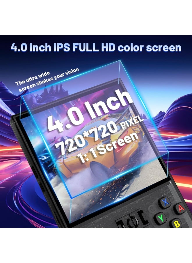 MUNTAQI Handheld Game Console with 4.0" 720x720 HD Screen, 64-Bit Quad-Core Processor, 28 Emulators, TF Card Support up to 128GB, 5V/2A Fast Charger – Portable Retro Gaming Console for Kids & Adults - Image 5