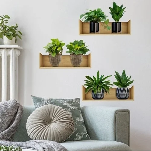 Safestore Shelf Plant Design Adhesive Sticker 20*30 cm 3pcs