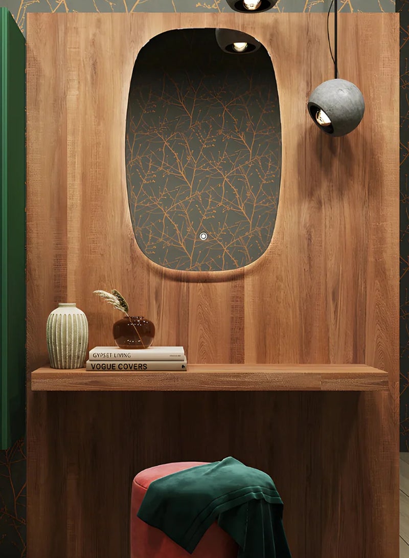 Taimi Elegant mirror 60x40cm - Beautiful mirror with three lighting levels - Its wonderful design is suitable for the living room, dressing room, bedroom and bathroom - Image 2