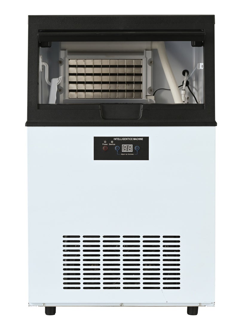 Cool Baby Integrated Ice Maker Machine, 55KGS/24H Stainless Steel Under Counter ice Machine with 15KGS Ice Storage Capacity, Freestanding Ice Maker-Bottled Water or Tap Water - Image 1