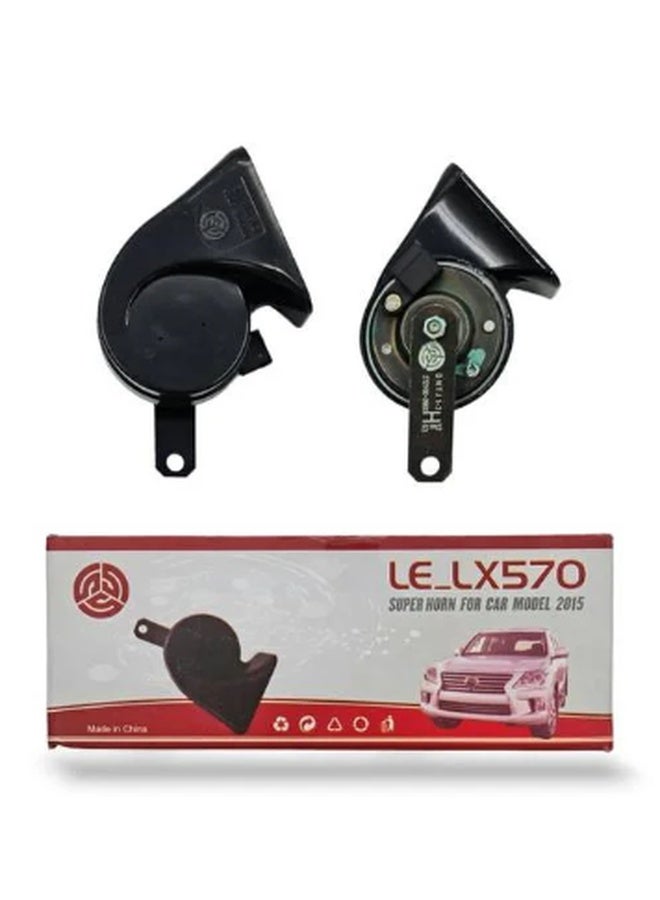 بوق سيارة لكزس LX570 لون أسود مصنوع من ABS والمعدن تصميم متوافق مع السيارة - Image 1