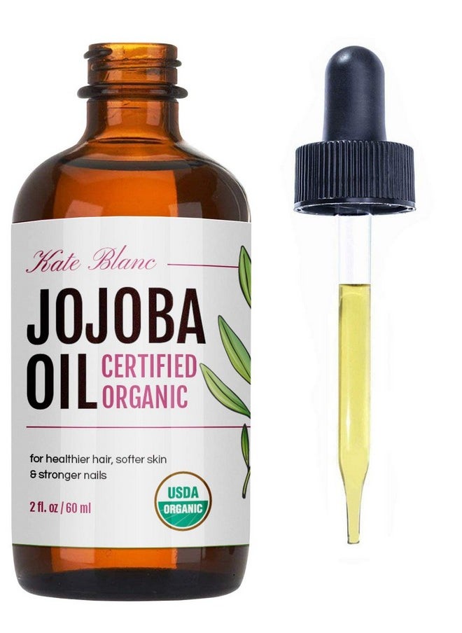 Kate Blanc Cosmetics - Kate Blanc Cosmetics Jojoba Oil for Hair, Face & Skin. Gua Sha Oil for Face Massage & Dermaplaning (2oz, Organic, 100% Pure, Natural) - Image 1