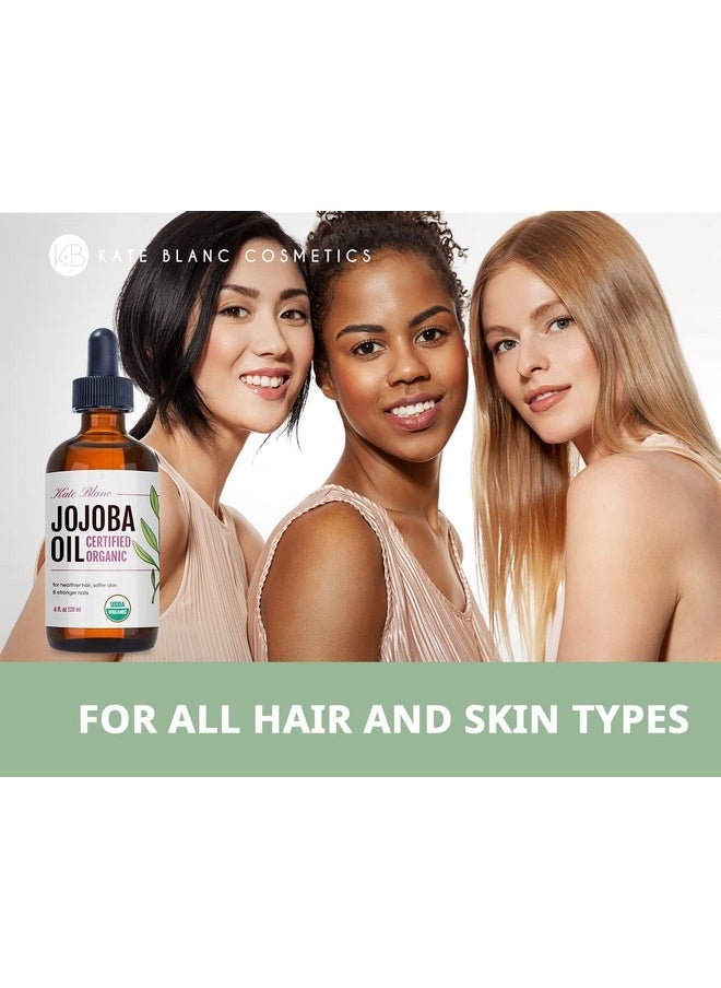 Kate Blanc Cosmetics - Kate Blanc Cosmetics Jojoba Oil for Hair, Face & Skin. Gua Sha Oil for Face Massage & Dermaplaning (2oz, Organic, 100% Pure, Natural) - Image 1