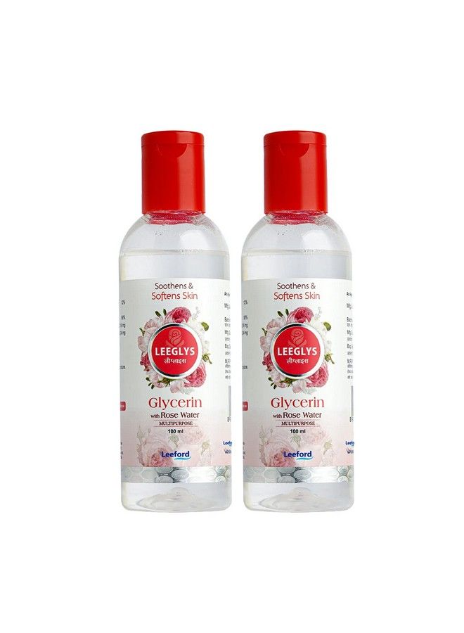 Leeford Leeglys Glycerin Rose Water Toner For Face Pack Of 2100Ml Each Enriched With 12% Rose Water And 88% Glycerin ;; For Nourished And Smooth Skin ;; Multipurpose Use - Image 1