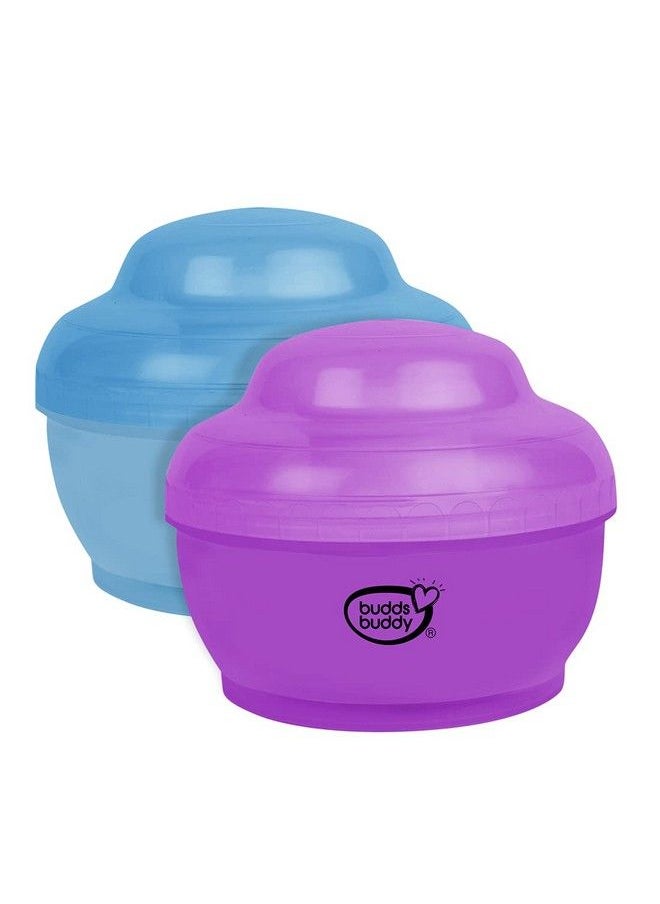 BuddsBuddy Bpa Free Popo Baby Powder Puff With Storage Powder Case (Combo Of 2) (Multicolor)  - Image 3