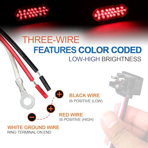 Ledvillage 20X Truck Trailer Molded 3 Prong Pin Pigtail Harness Plug 3-Wire Right Angle for Stop Turn Tail Brake Backup Light - Image 4