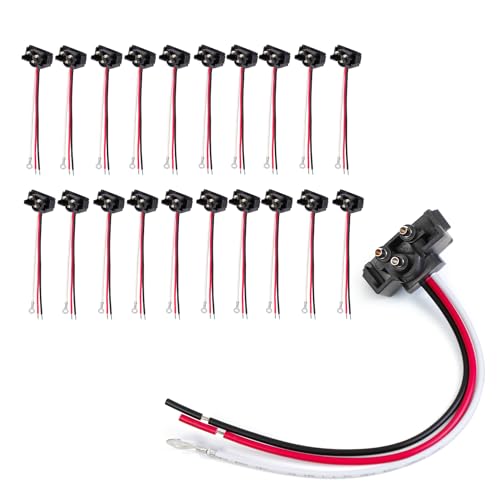 Ledvillage 20X Truck Trailer Molded 3 Prong Pin Pigtail Harness Plug 3-Wire Right Angle for Stop Turn Tail Brake Backup Light - Image 1