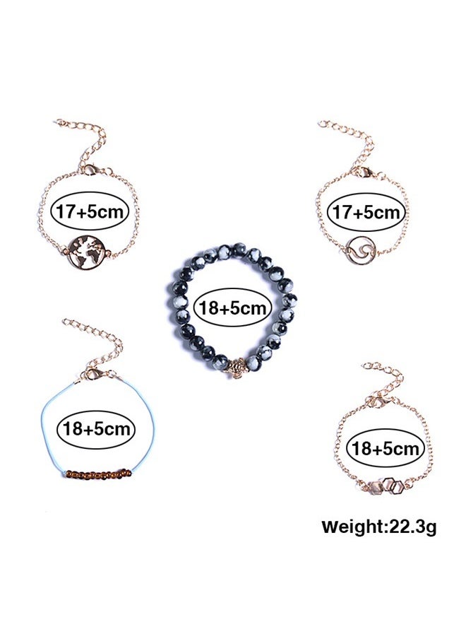yongsheng Stylish Bracelet And Bangles Set，Beads Bracelet Natutal Stone Elastic Stretch Bracelet for Women Men  - Image 4