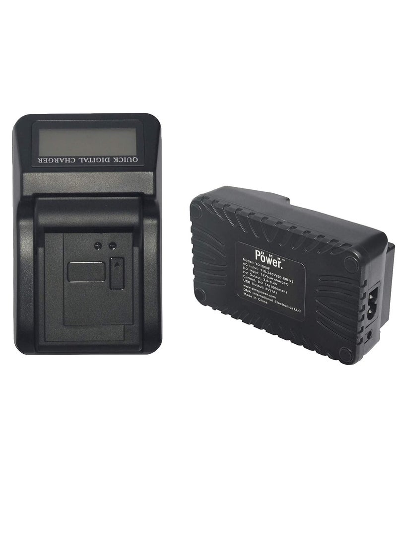 DMK Power بطارية بديلة قابلة للشحن DMK Power 2x NP-FH70 7.2V / 1800mAh وشاحن بطارية سريع LCD 1x متوافق مع كاميرات سوني - Image 3